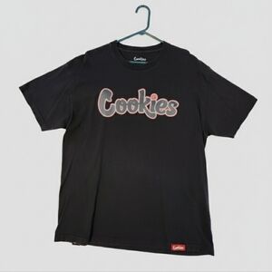 Men's XL Cookies SF Logo Graphic T-Shirt Black Lettering w/Red Outlune